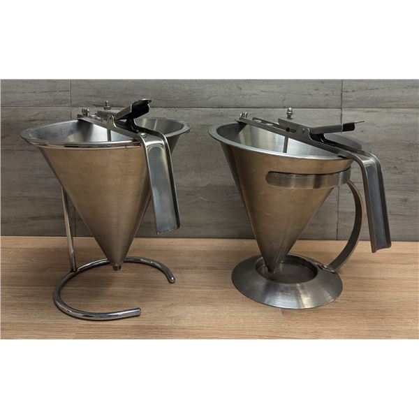 Stainless Steel Pastry Fillers W/Stands - Lot of 2| HAD34/FtC