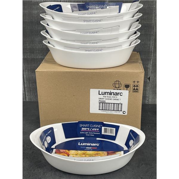 10" x 6" Oval 30oz Baking Dishes, Arcoroc P0886 - Lot of 12 (2 Cases)| R1-3