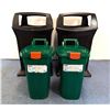 Image 2 : 45 Gallon Trash & 12 Gallon Green Compost Bins - Lot of 4pcs| R1FL