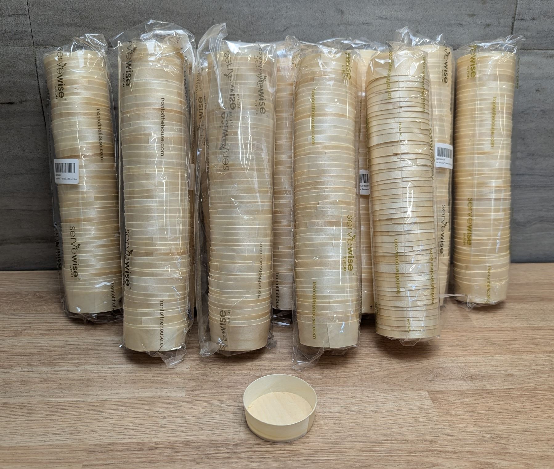 Compostable Ramekins 2oz Compostable Wood Ramekins - Lot of 700| KM1/FtB - Kwik Auctions