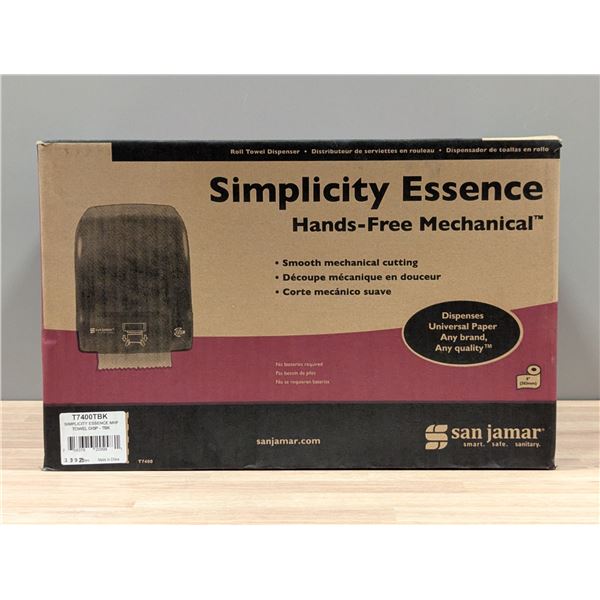 Simplicity Essence Hands-Free Mechanical Roll Towel Dispenser, T7400TBK| EC6
