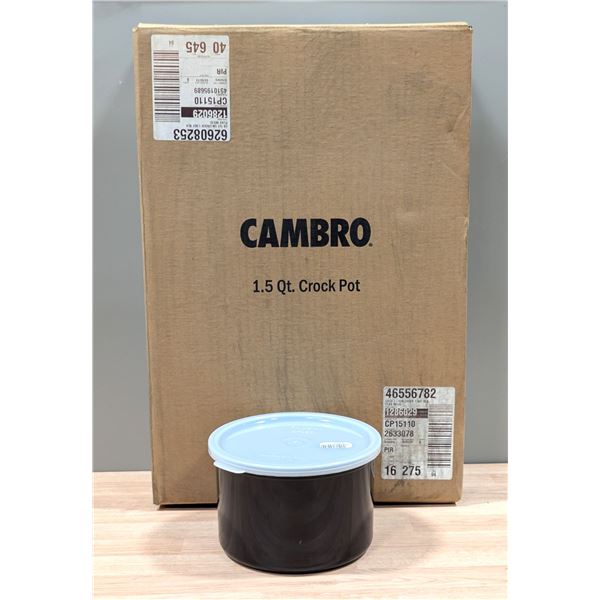 Cambro1.5Qt Crock Pots with Lid, CP15110 - Lot of 6 ( 1 case )| CC1