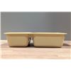 Image 3 : Cambro Plastic Rectangular Tray 3  Compartments,853FCP161 - Lot of 48 ( 2 Cases)| L4-1