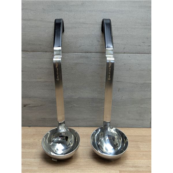 Vollrath 6oz  Stainless Steel Ladle with Black Ergo Grip  - Lot of 2| EC-4-3