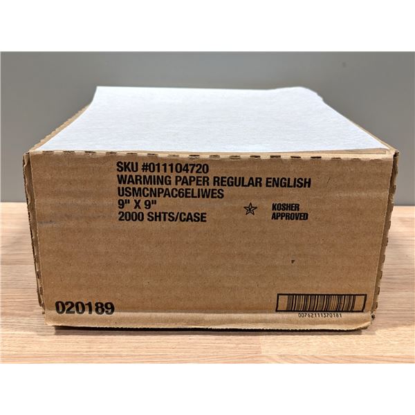 Warming Paper Regular English 9" x 9" - Lot of 2000 ( 1 case )| EC5-4