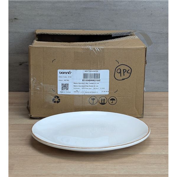 Bonna 21cm Retro Gourmet Flat Plate, E100GRM21Dz - Lot of 9| EC4-4