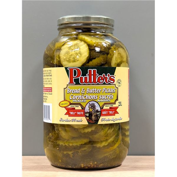 Putter's Bread & Butter Pickles Original 2L - Lot of 5| L4-2