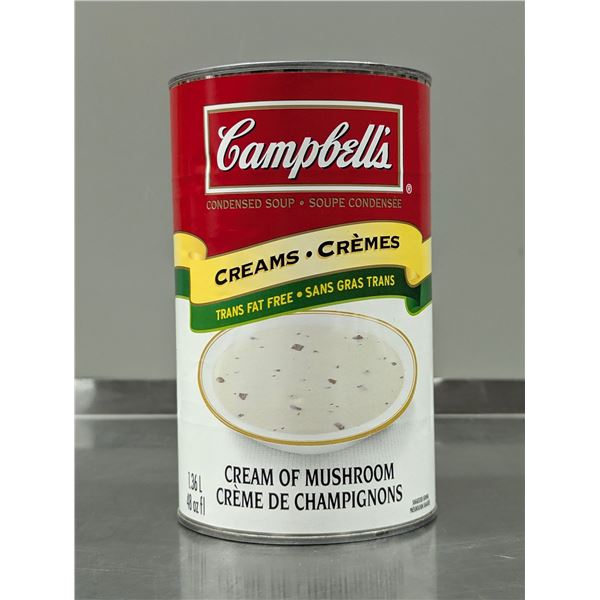 Campbell's Condensed Cream of Mushroom 1.36L - Lot of 8| Can-24
