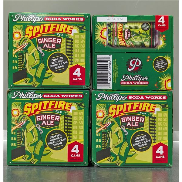 Phillips Soda Works Spitfire Ginger Ale 355mL - Lot of 16| L2-2