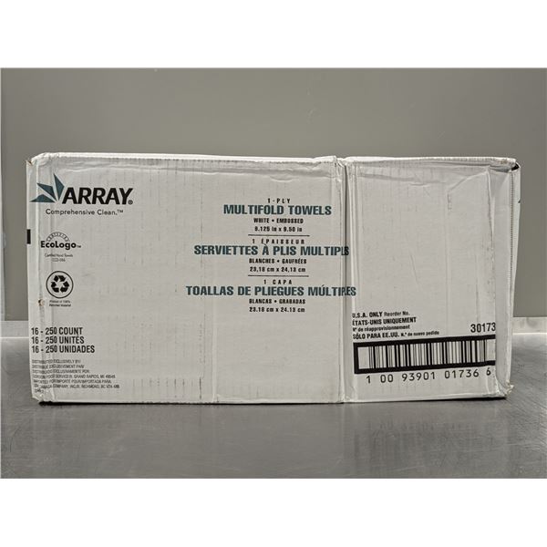 Array Multifold Towels 301736, 250cnt - Lot of 16 ( 1 Case )| EC5-2