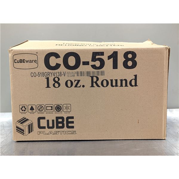Cube Ware 18oz Round Containers with Lids, CO-518 - Lot of 100 set| L7-R2