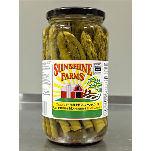 Sunshine Farms Zesty Pickled Asparagus 1L - Lot of 8| L3-1
