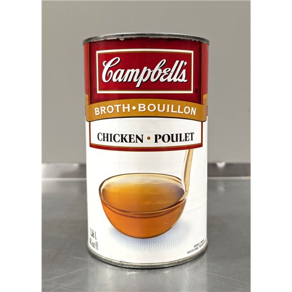 Campbell's Chicken Broth 1.36L - Lot of 10| L3-1