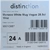 Image 5 : Distinction Monaco 10oz  White Mug Vogue - Lot pf 24| L7-R1