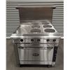 Image 1 : Royal RRE-4GT12-C 36" Four Burner 12" Griddle Combo Convection Range | 9622/LBD
