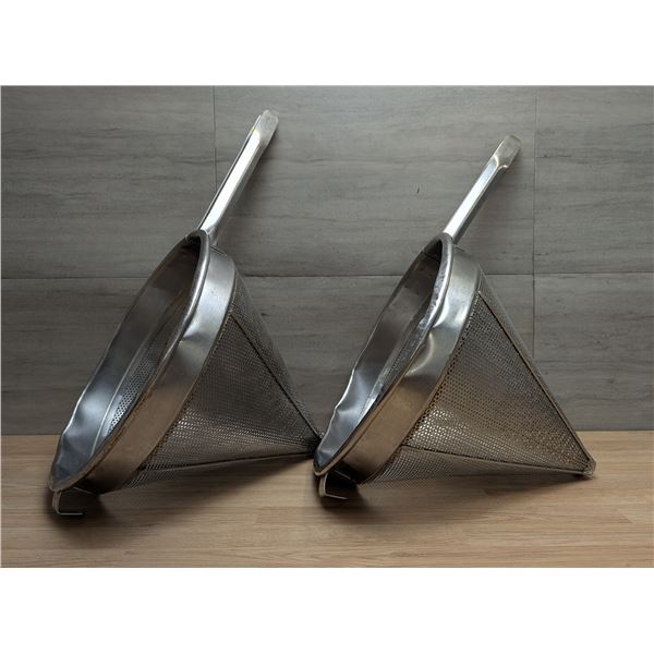 12"  Fine Mesh Stainless Steel Strainers - Lot of 2 | JB1