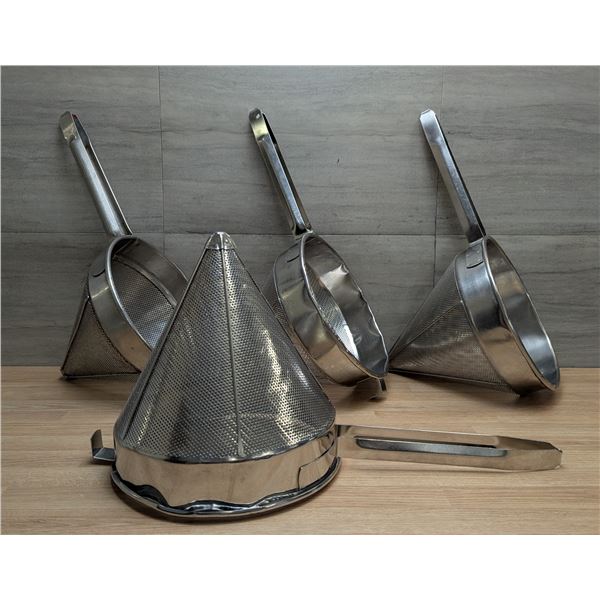 9-1/2" Fine Mesh Stainless Steel Strainers - Lot of 4 | JB5