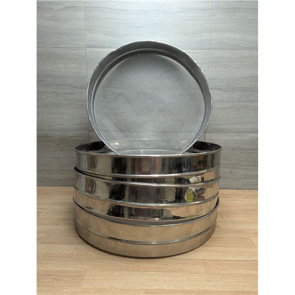 15-1/2" Fine Mesh Round Sifters - Lot of 4 | JB8