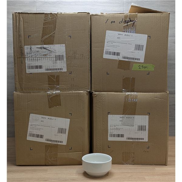 4.1"  White Consomme Bowls, Churchill WHASU1 - Lot of 95 | R4-2