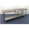 Image 1 : 96" x 24" Stainless Steel Work Table, Omcan 22070 | GY3-FL