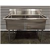 Image 2 : 53" x 30" Two Tub Sink, Omcan 22119 | ConF