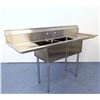 Image 2 : 72" x 24" Two Tub Two Drain Boards Sink, Omcan 25252 | ConF