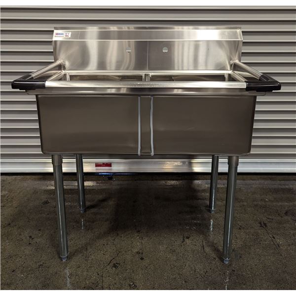 41" x 24" Two Tub Sink, Omcan 22113 | ConF