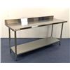 Image 1 : 72" x 24" Stainless Steel Work Table with 4" Backsplash, Omcan 22083 | R9-3
