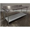 Image 3 : 72" x 30" Stainless Steel Work Table with 4" Backsplash, Omcan 22090 | R8-3