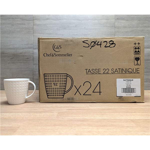 Satinique 8oz Coffee & Tea Cups, Chef & Sommelier S0428 - Lot of 24 | R3-2