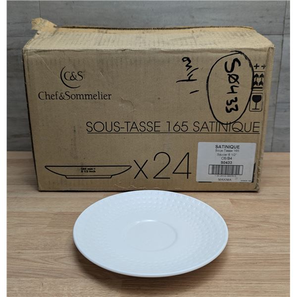 Satinique 6-3/8" Saucers, Chef & Sommelier S0433 - Lot of 24 | R3-1