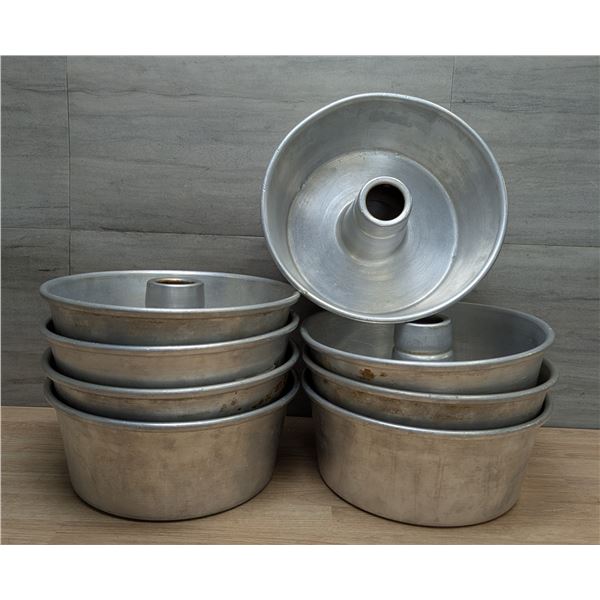 10" Dia 4" Deep Aluminum Cake Pans - Lot of 8 | JB13/MR1-2