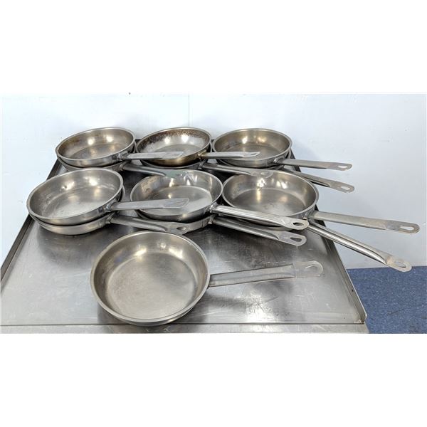 Assorted 10" Stainless Steel Frying Pans - Lot of 13pcs | JB18/L8FRack17