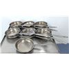 Image 1 : Assorted 10" Stainless Steel Frying Pans - Lot of 13pcs | JB18/L8FRack17