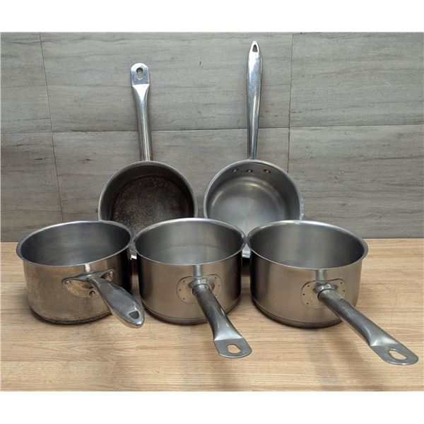 Assorted 2qt Stainless Steel Sauce Pans - Lot of 5pcs | JB21/L8FRack17