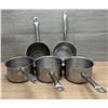 Image 1 : Assorted 2qt Stainless Steel Sauce Pans - Lot of 5pcs | JB21/L8FRack17