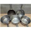 Image 2 : Assorted 2qt Stainless Steel Sauce Pans - Lot of 5pcs | JB21/L8FRack17