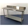 Image 3 : 60" x 24" Stainless Steel Work Table with 4" Backsplash, Omcan 22082 | MR5-1