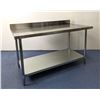 Image 1 : 60" x 30" Stainless Steel Work Table with 4" Backsplash, Omcan 22089 | R8-1