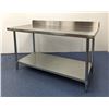 Image 2 : 60" x 30" Stainless Steel Work Table with 4" Backsplash, Omcan 22089 | R8-1