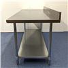 Image 5 : 60" x 30" Stainless Steel Work Table with 4" Backsplash, Omcan 22089 | R8-1