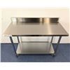 Image 4 : 48" x 24" Stainless Steel Work Table with 4" Backsplash, Omcan 22081 | MR3-4