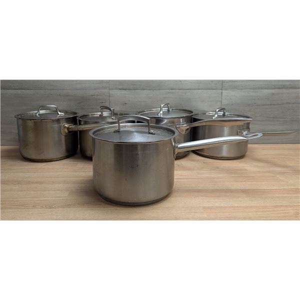 Various Sizes of Sauce Pans With Lids - Set of 5 | JB23/Rack17