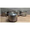 Image 1 : Various Sizes of Sauce Pans With Lids - Set of 5 | JB24/Rack17