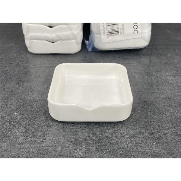 Mekkano 2-7/8" White Square 1.5oz Bowls, Arcoroc L9548 - Lot of 24 | L6-2