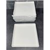 Image 4 : Mekkano 9-3/8" White Square Plates, Arcoroc L9557 - Lot of 24 | R6-1