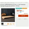 Image 14 : Mekkano 15-1/4" x 7-3/8" Wooden Serving Trays, Arcoroc L9585 - Lot of 6 |
