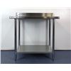 Image 2 : 36" x 24" Stainless Steel Work Table with 4" Backsplash, Omcan 22080 | MR4-3
