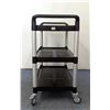 Image 4 : Black Plastic Bussing Cart with 19.5" x 31" Tray Size, Omcan 43069 | R4-1