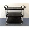 Image 3 : Black Plastic Bussing Cart with 19.5" x 31" Tray Size, Omcan 43069 | R4-1